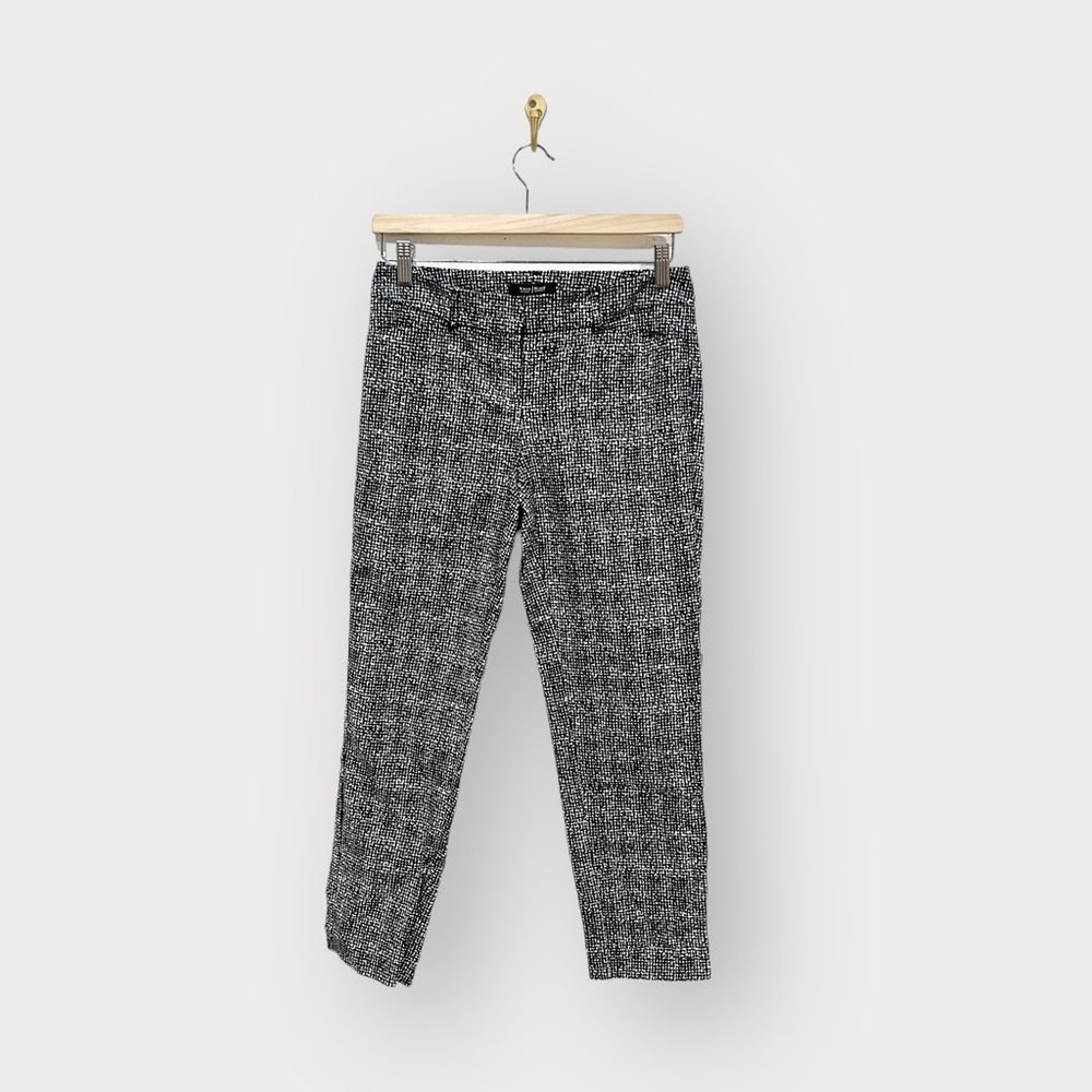 WHITE HOUSE BLACK MARKET Black & White Trouser Pants (Sz 2R)